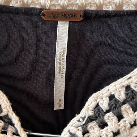 Free People Crochet Inset Baseball Bomber - Picture 6 of 13